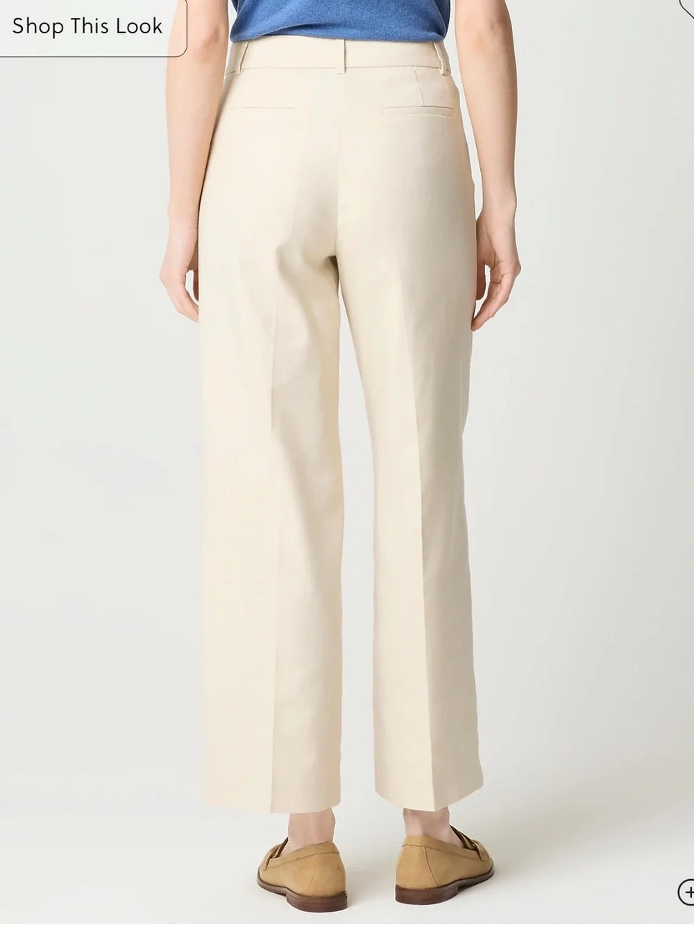 J. Crew Remy Linen-Blend Wide Leg Trouser